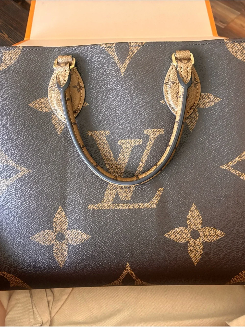 Louis Vuitton Monogram Giant Pattern Tote in Brown